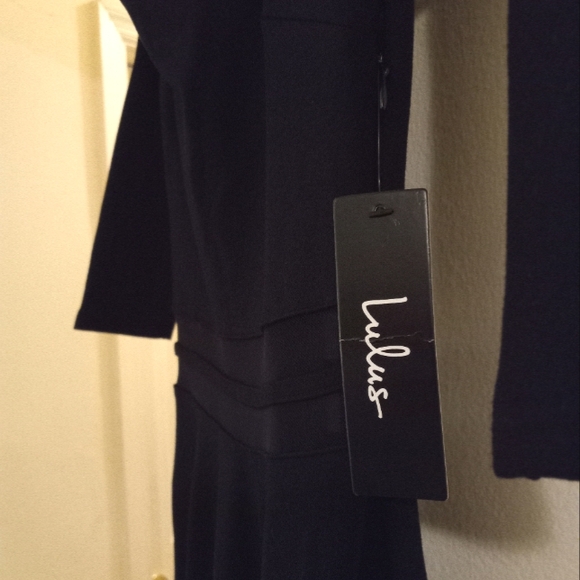 NWT Lulus Fit & Flare Mesh Peekaboo Waist Dress Size XS - Picture 2 of 5